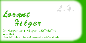 lorant hilger business card